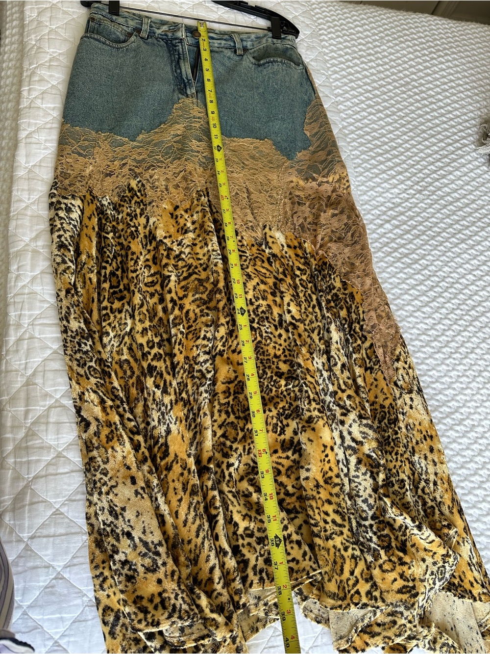 Newport News  Denim and Leopard Maxi Skirt - Picture 3 of 6